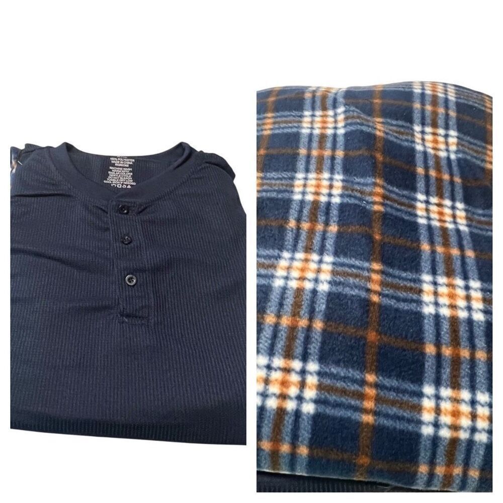 Nevada Men’s PJ Set Sz XXL Navy/Orange NWOT